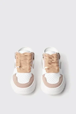 Sneakers^Gaëlle Sneakers skaters sabot in action leather con inserti animalier e glitter • - Paris Animalier beige