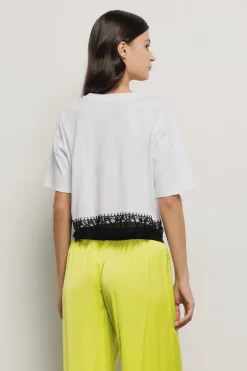 T-Shirt^Gaëlle T shirt crop paricollo • - Paris Bianco