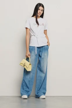 T-Shirt^Gaëlle T shirt in jersey con ricamo • - Paris Bianco