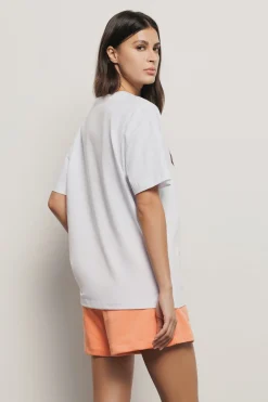 T-Shirt^Gaëlle T shirt in jersey paricollo con stampa • - Paris Bianco