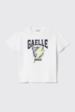 T-Shirt^Gaëlle T shirt in jersey paricollo con stampa • - Paris Bianco