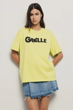 T-Shirt^Gaëlle T shirt in jersey paricollo con stampa • - Paris Lime