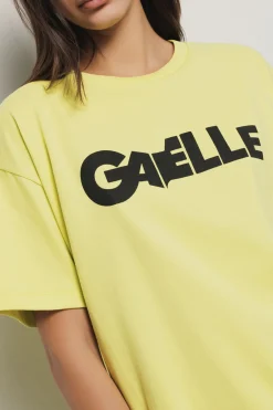 T-Shirt^Gaëlle T shirt in jersey paricollo con stampa • - Paris Lime