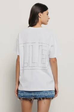 T-Shirt^Gaëlle T shirt in jersey paricollo con strass • - Paris Bianco