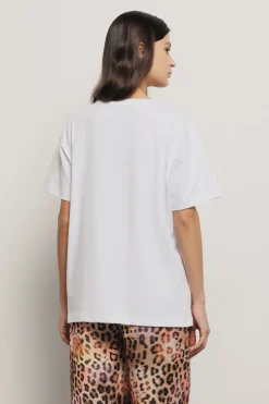 T-Shirt^Gaëlle T shirt in jersey paricollo con stampa • - Paris Bianco