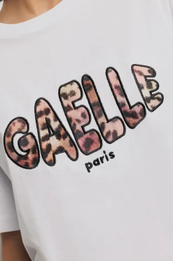 T-Shirt^Gaëlle T shirt in jersey paricollo con stampa • - Paris Bianco