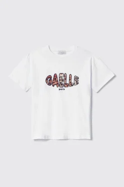T-Shirt^Gaëlle T shirt in jersey paricollo con stampa • - Paris Bianco