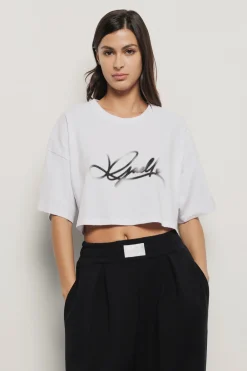 T-Shirt^Gaëlle T shirt jersey paricollo con stampa • - Paris Bianco