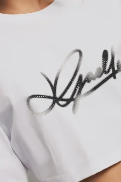 T-Shirt^Gaëlle T shirt jersey paricollo con stampa • - Paris Bianco