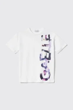 T-Shirt^Gaëlle T shirt jersey paricollo con maxi stampa • - Paris Bianco