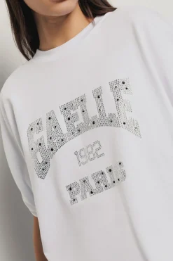 T-Shirt^Gaëlle T shirt smanicata con arricciature sulle spalle • - Paris Bianco