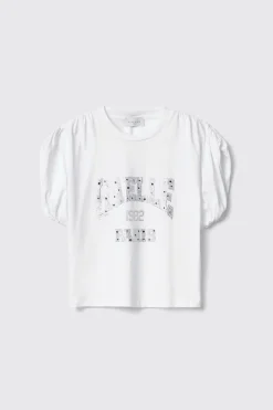 T-Shirt^Gaëlle T shirt smanicata con arricciature sulle spalle • - Paris Bianco