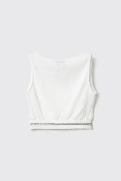 Top^Gaëlle Top con elastico al fondo • - Paris Bianco