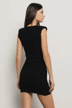 Top^Gaëlle Top cropped in punto traforato • - Paris Nero
