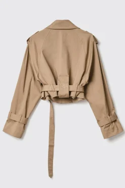 Capispalla^Gaëlle Trench corto doppiopetto in gabardina • - Paris Safari