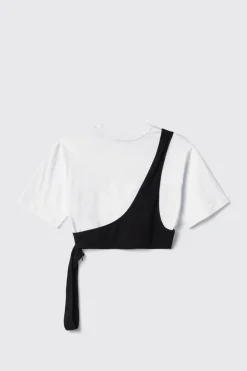 T-Shirt^Gaëlle T-shirt crop con dettaglio monospalla • - Paris Bianco