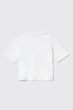 T-Shirt^Gaëlle T-shirt cropped con inserto in pizzo macramè • - Paris Bianco