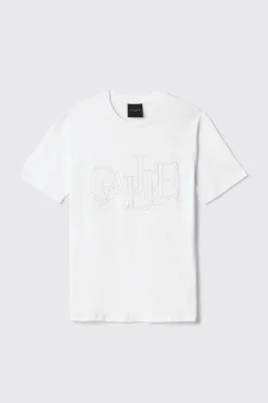 T-Shirt^Gaëlle T-shirt in jersey girocollo con ricamo • - Paris Bianco