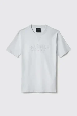 T-Shirt^Gaëlle T-shirt in jersey girocollo con applicazione embossing • - Paris Azzurro ghiaccio