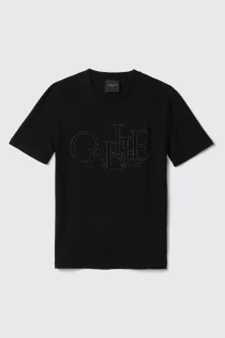 T-Shirt^Gaëlle T-shirt in jersey girocollo con ricamo • - Paris Nero