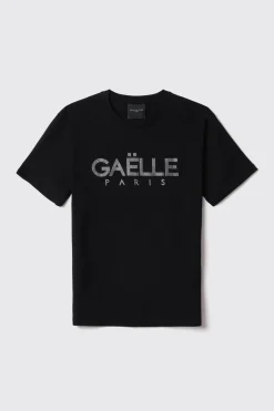 T-Shirt^Gaëlle T-shirt in jersey girocollo con borchie • - Paris Nero