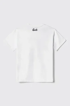 T-Shirt^Gaëlle T-shirt in jersey paricollo con stampa e paillettes • - Paris Bianco