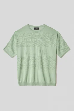 T-Shirt^Gaëlle T-shirt in maglieria con logo • - Paris Verde aloe