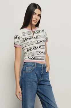 T-Shirt^Gaëlle T-shirt logo • - Paris Madreperla-fucsia