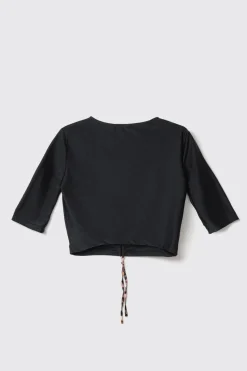 T-Shirt^Gaëlle T-shirt paricollo con arricciatura al centro sul davanti • - Paris Nero