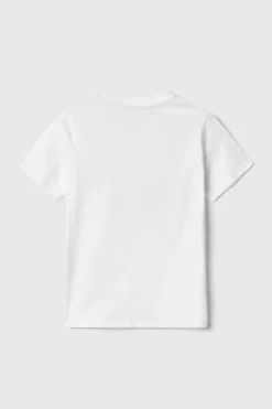 T-Shirt^Gaëlle T-shirt paricollo con logo in strass+borchie • - Paris Bianco