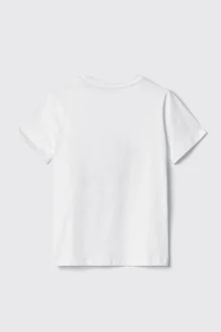T-Shirt^Gaëlle T-shirt paricollo con stampa logo e applicazione strass neri • - Paris Bianco